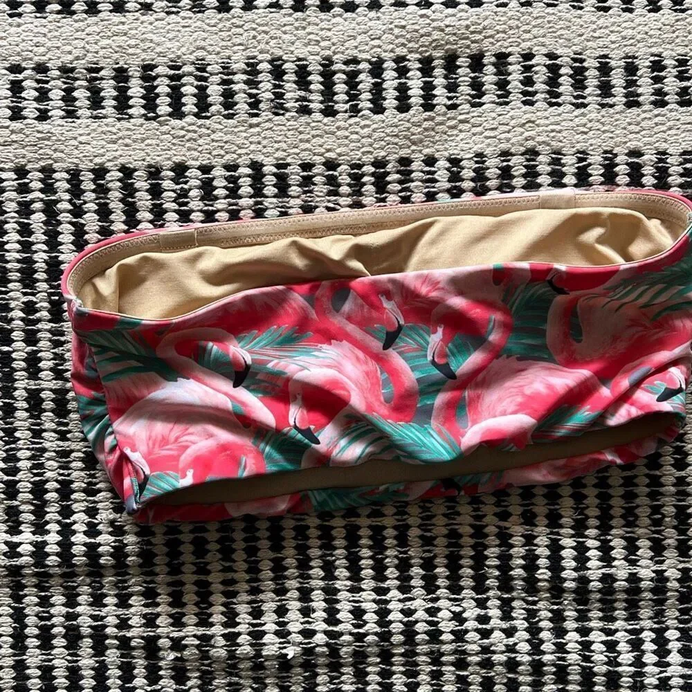 Old Navy Size large flamingo Strapless Bikini Top Swimsuit